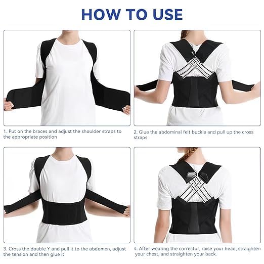 Posture Corrector Free Size Designed to provide exceptional Back Straight And Shoulder Support Belt
